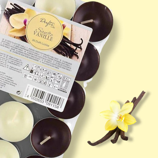 Duft-Teelichtkerzen "Sanfte Vanille" 4h - by GIES -